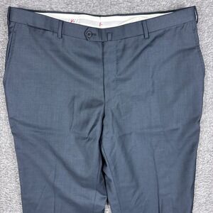 Isaia Napoli Pants Mens 58 (48x29) Blue 120s Wool Dress Suit Trousers Italy Made